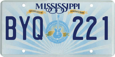 MS license plate BYQ221