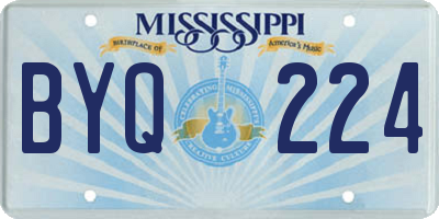 MS license plate BYQ224