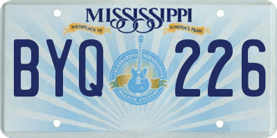 MS license plate BYQ226