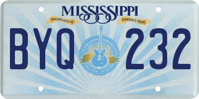 MS license plate BYQ232