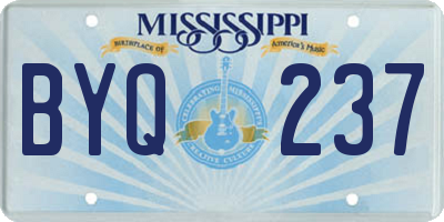 MS license plate BYQ237