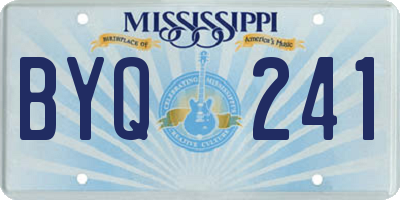 MS license plate BYQ241