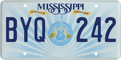 MS license plate BYQ242