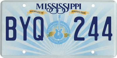 MS license plate BYQ244