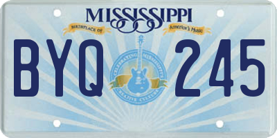 MS license plate BYQ245