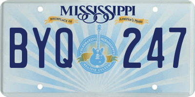MS license plate BYQ247