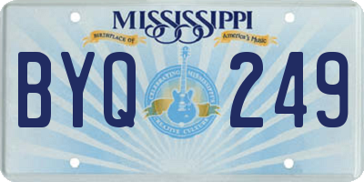 MS license plate BYQ249