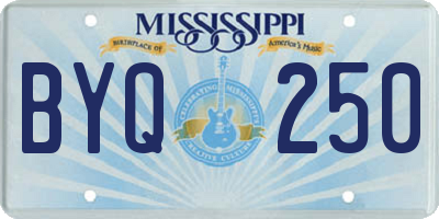 MS license plate BYQ250