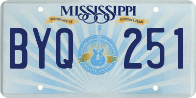 MS license plate BYQ251