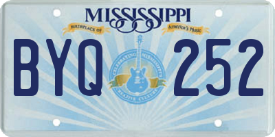 MS license plate BYQ252