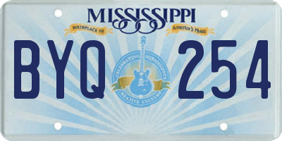 MS license plate BYQ254