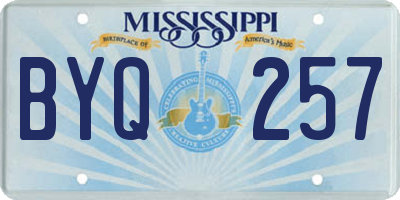 MS license plate BYQ257