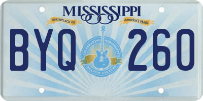 MS license plate BYQ260