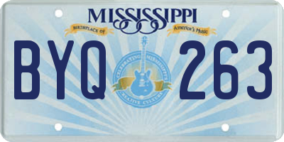 MS license plate BYQ263