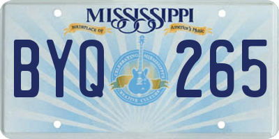 MS license plate BYQ265