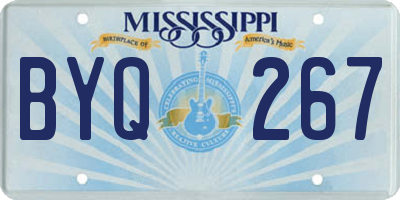 MS license plate BYQ267
