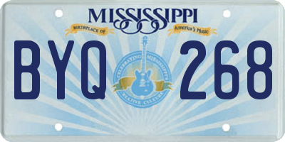 MS license plate BYQ268