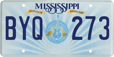 MS license plate BYQ273