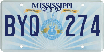 MS license plate BYQ274