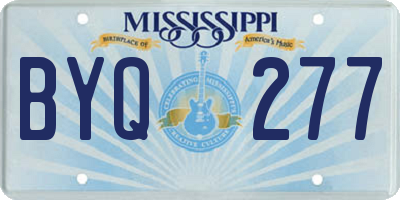 MS license plate BYQ277