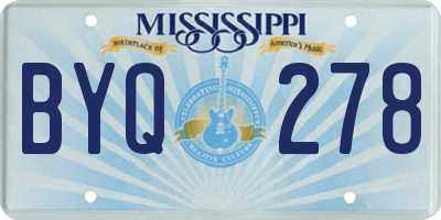 MS license plate BYQ278