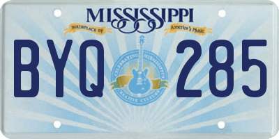 MS license plate BYQ285