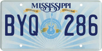 MS license plate BYQ286
