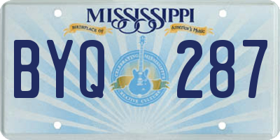 MS license plate BYQ287