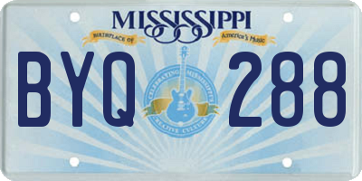 MS license plate BYQ288