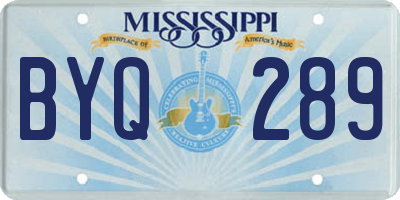 MS license plate BYQ289