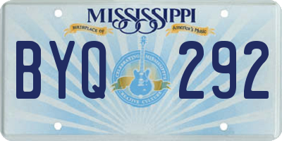 MS license plate BYQ292