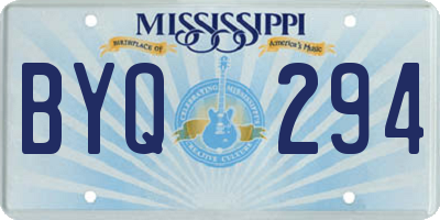 MS license plate BYQ294