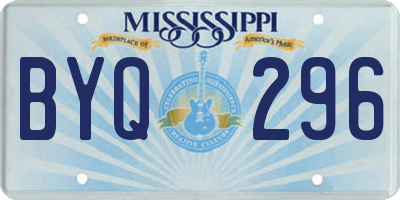 MS license plate BYQ296