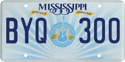MS license plate BYQ300