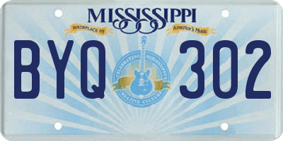 MS license plate BYQ302