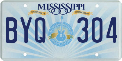 MS license plate BYQ304