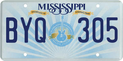MS license plate BYQ305