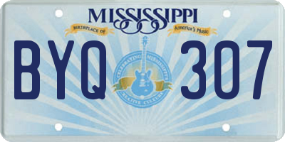 MS license plate BYQ307
