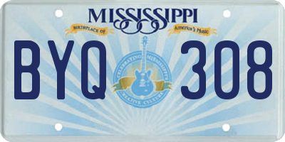 MS license plate BYQ308
