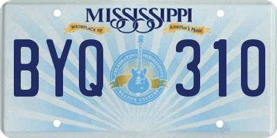 MS license plate BYQ310