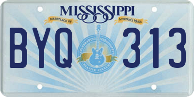 MS license plate BYQ313
