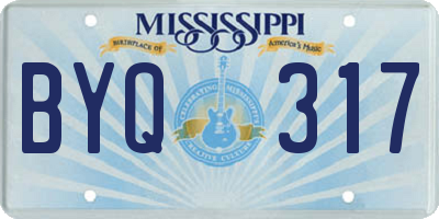 MS license plate BYQ317