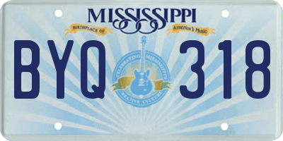 MS license plate BYQ318