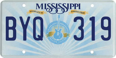 MS license plate BYQ319
