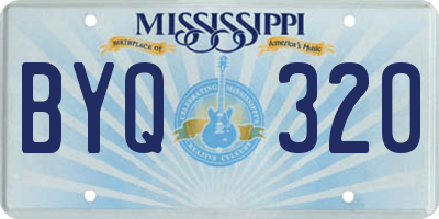 MS license plate BYQ320