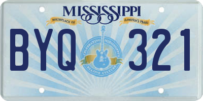 MS license plate BYQ321