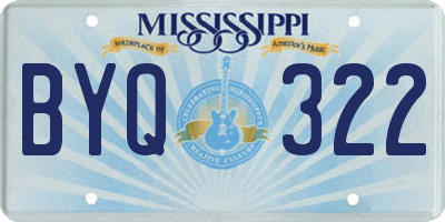 MS license plate BYQ322