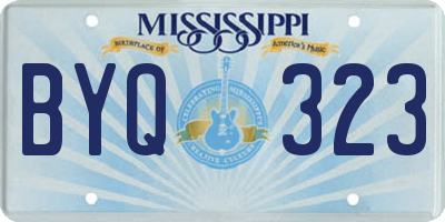 MS license plate BYQ323