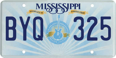 MS license plate BYQ325