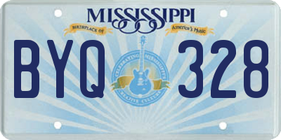 MS license plate BYQ328